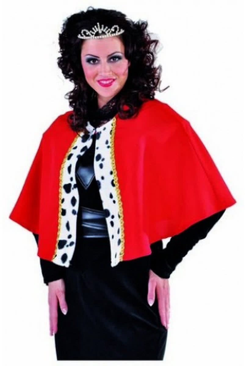 Koning cape rood met dalmatier print