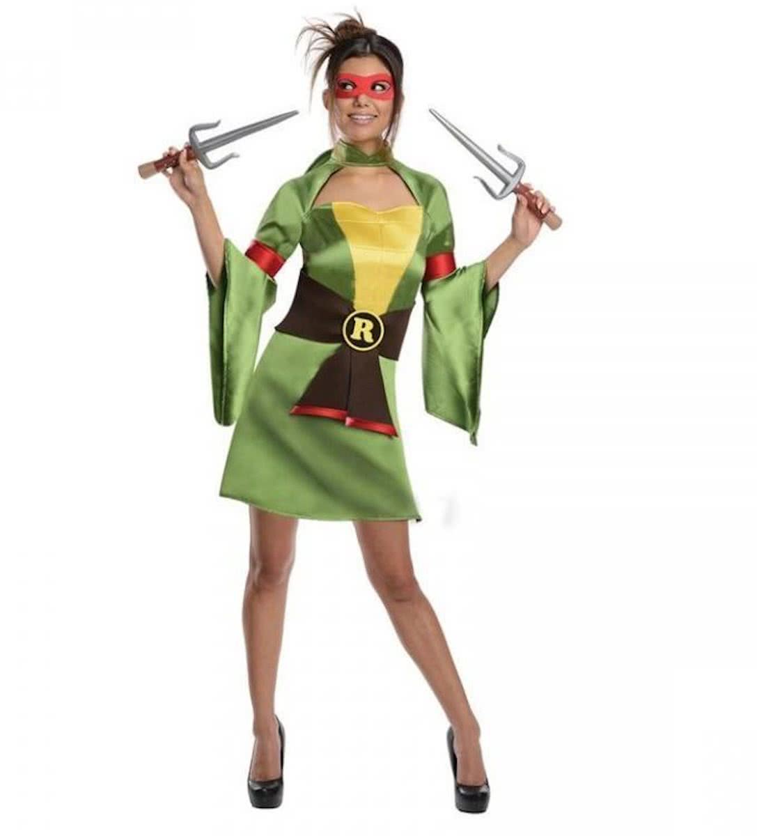 Ninja turtle Lady Raphael kostuum-Maat:XS