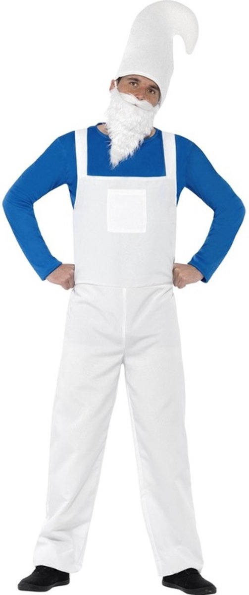 Smurf kostuum blauw met witte broek-Maat:M