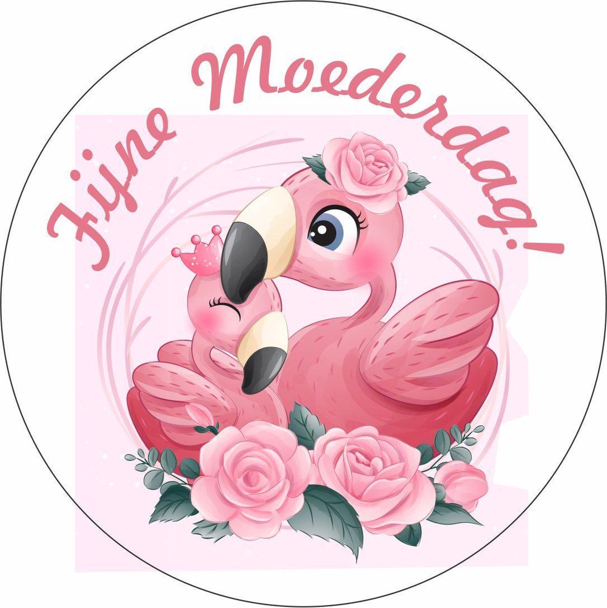 Wensetiket - Sluitzegel - Fijne moederdag etiketten - moederdag stickers - 40 mm - 40 st