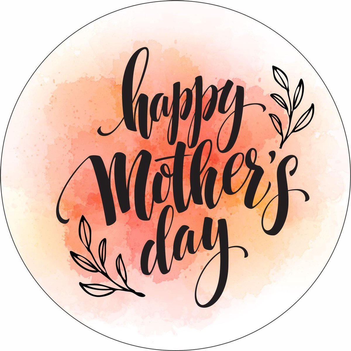 Wensetiket - Sluitzegel - Happy mothers day etiketten  - moederdag stickers - 40 mm - 40 st