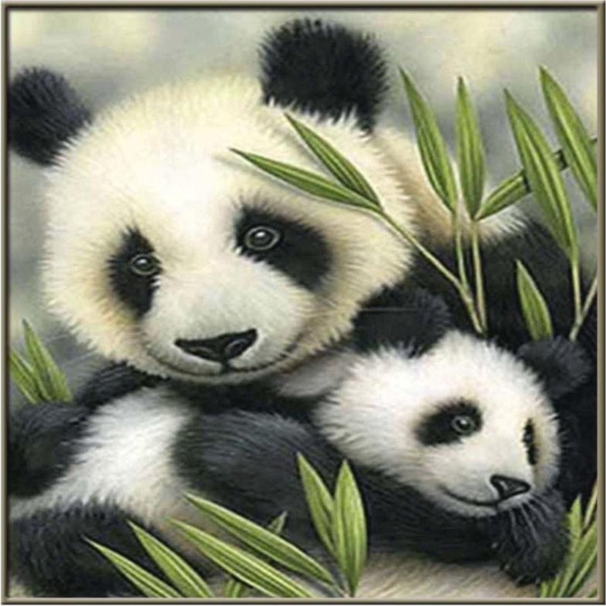 Diamond painting - Panda - 20x20cm - Hobby - Diamond schilderen - Kinderen - Dieren