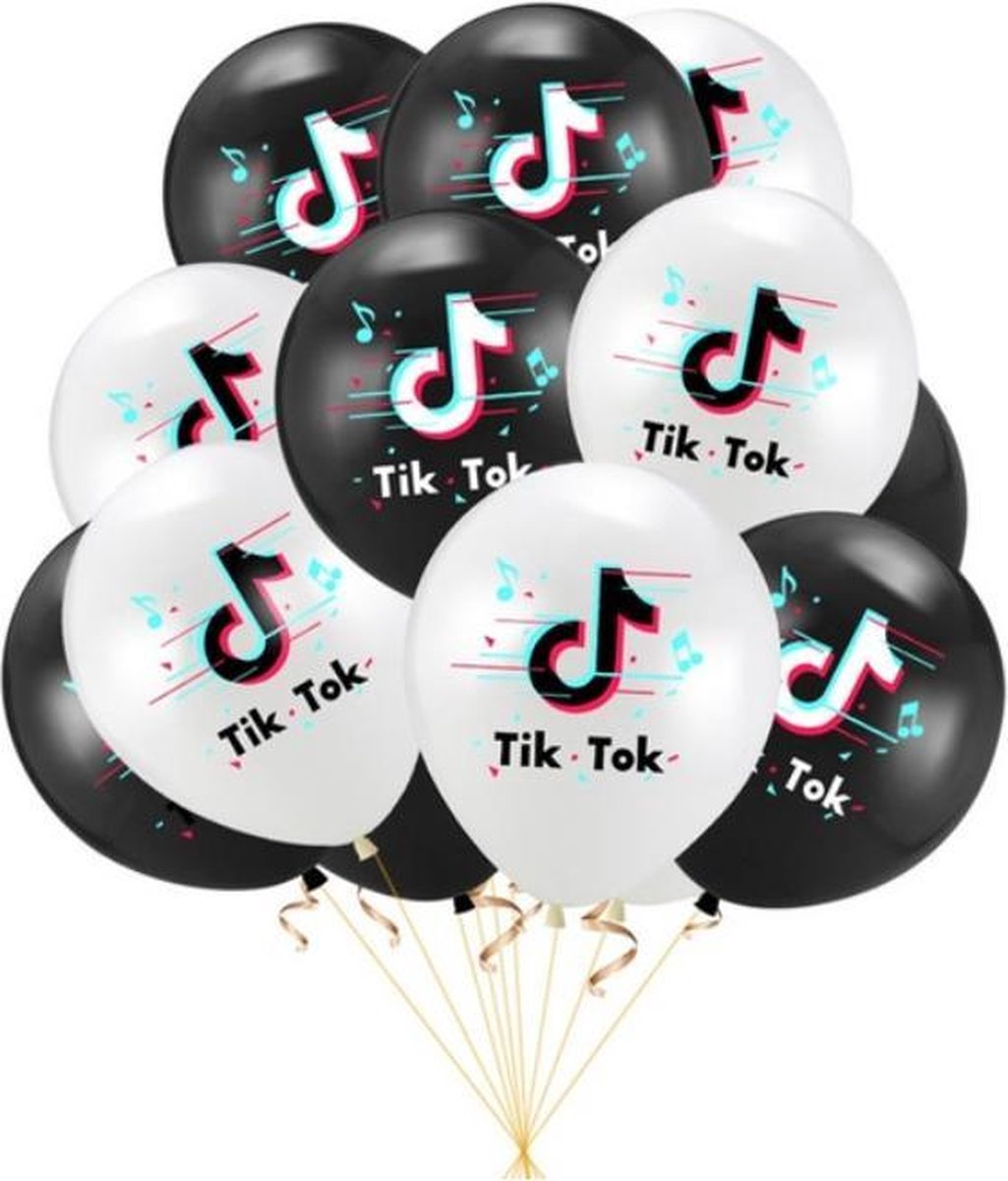 Tik Tok Ballonnen Set - 10 Stuks - Feest Decoratie