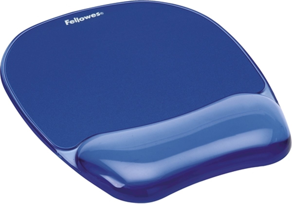 FELLOWES CRYSTALS GEL MUISMAT/POLSSTEUN BLAUW