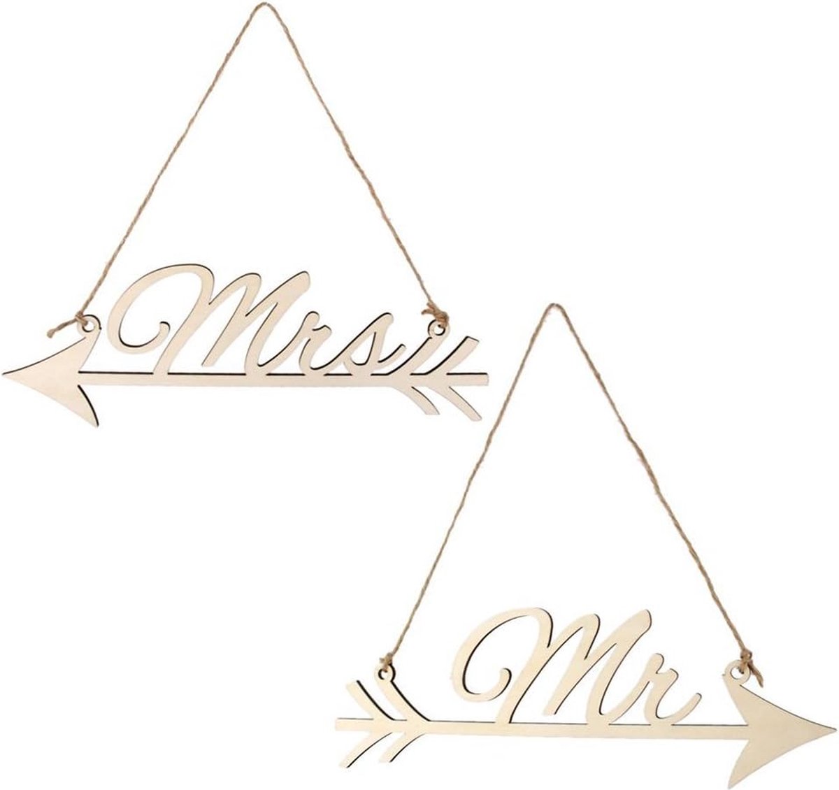 FENICAL heer en mevrouw pijl teken bruiloft decoratie