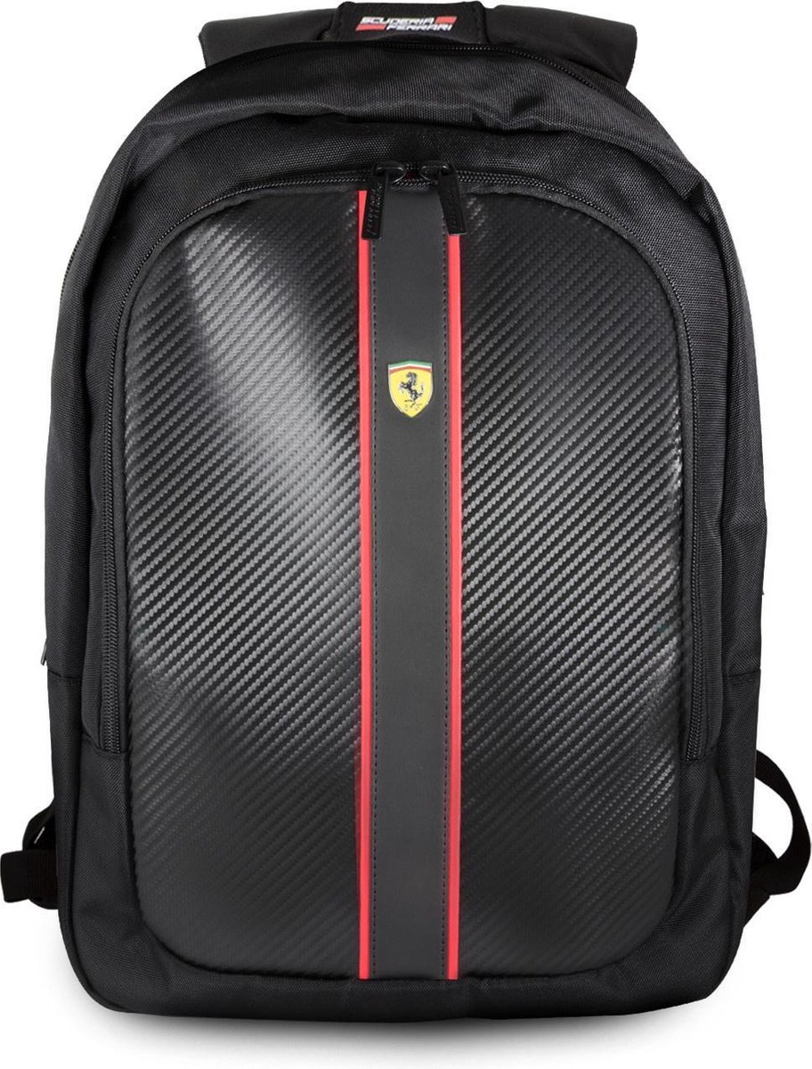 Ferrari universeel 15 inch Zwart Rugtas - On Track - FESNMBP15BK