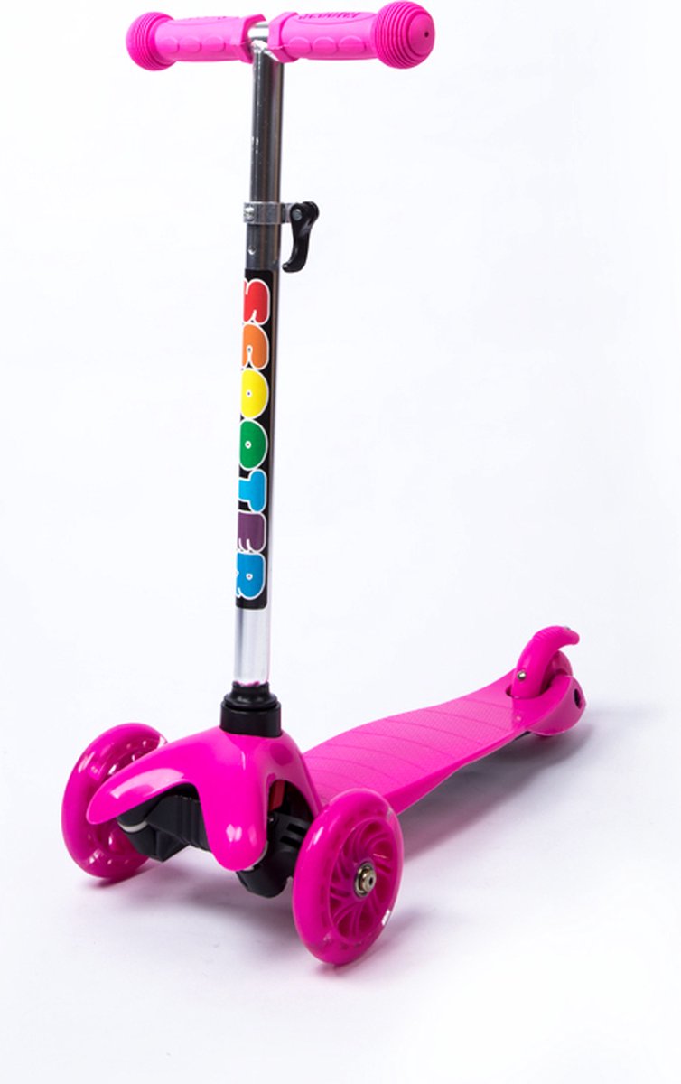 Kids Scooter step met flitsende led wielen- Roze- 3 wielen - trike - voor kinderen vanaf 3 tot 12 jaar