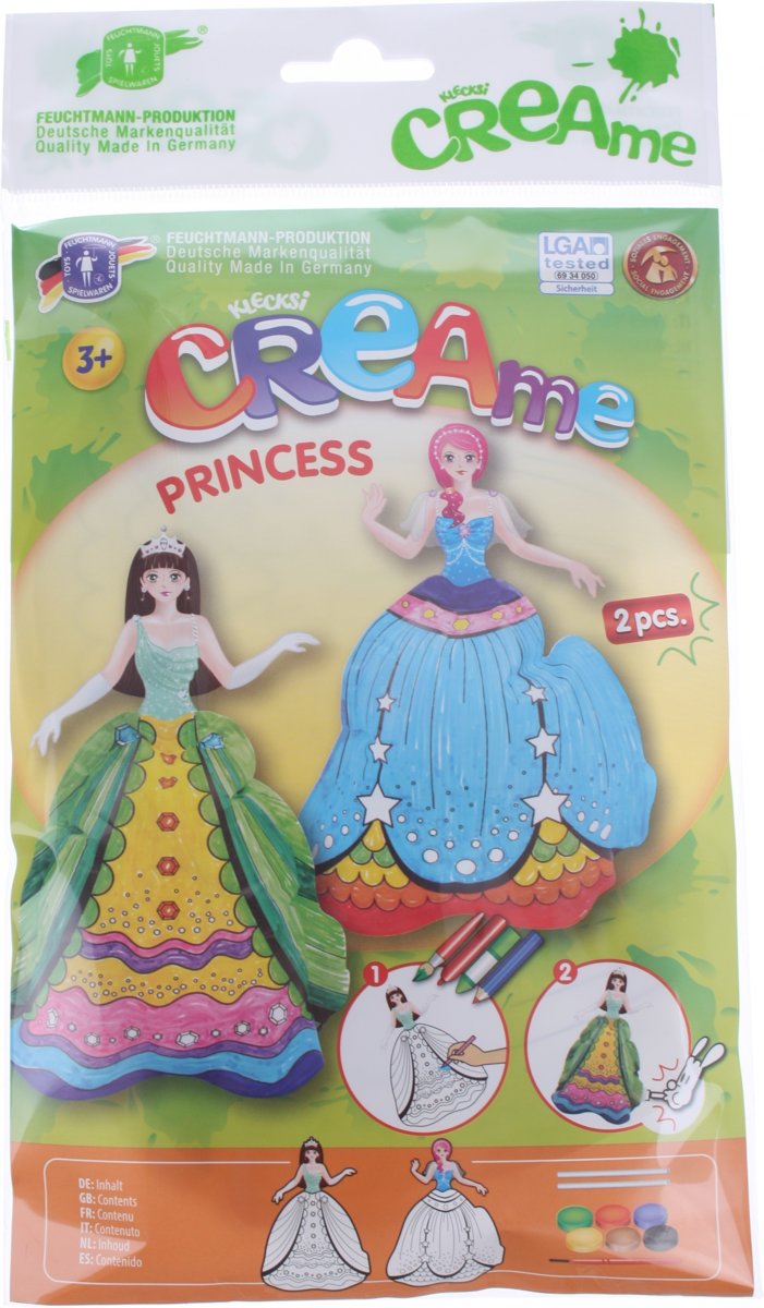 Feuchtmann Klecksi Creame Princess Groen / Blauw