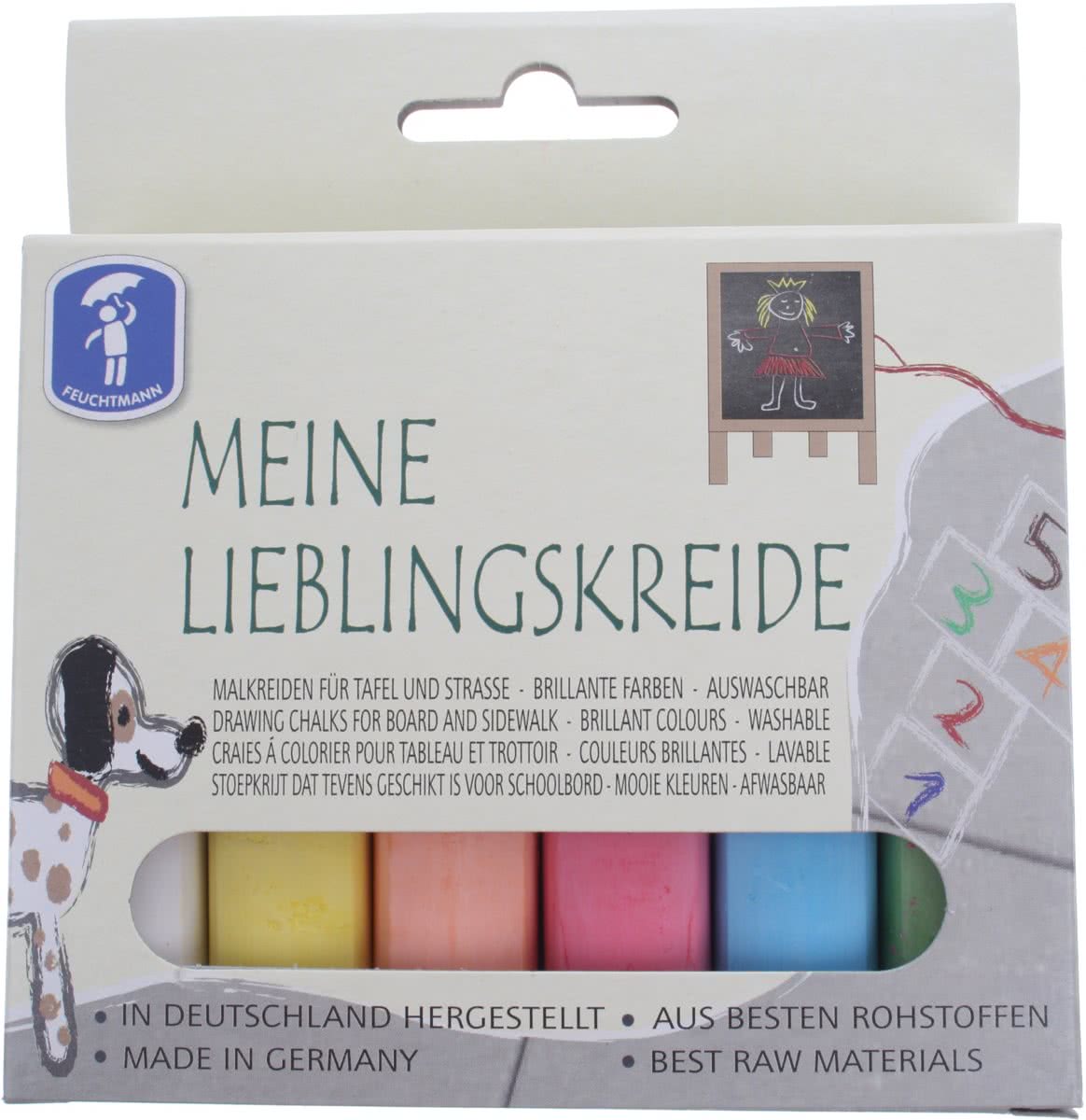 Feuchtmann Meine Lieblingskreide Stoepkrijt 6 Stuks