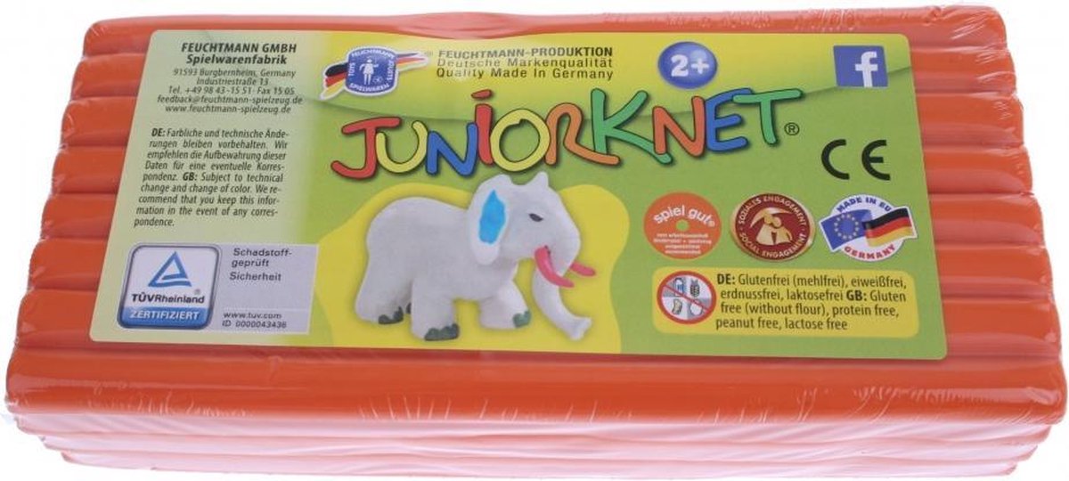 Juniorknet Klei Jumbo Pack 500 gram Oranje