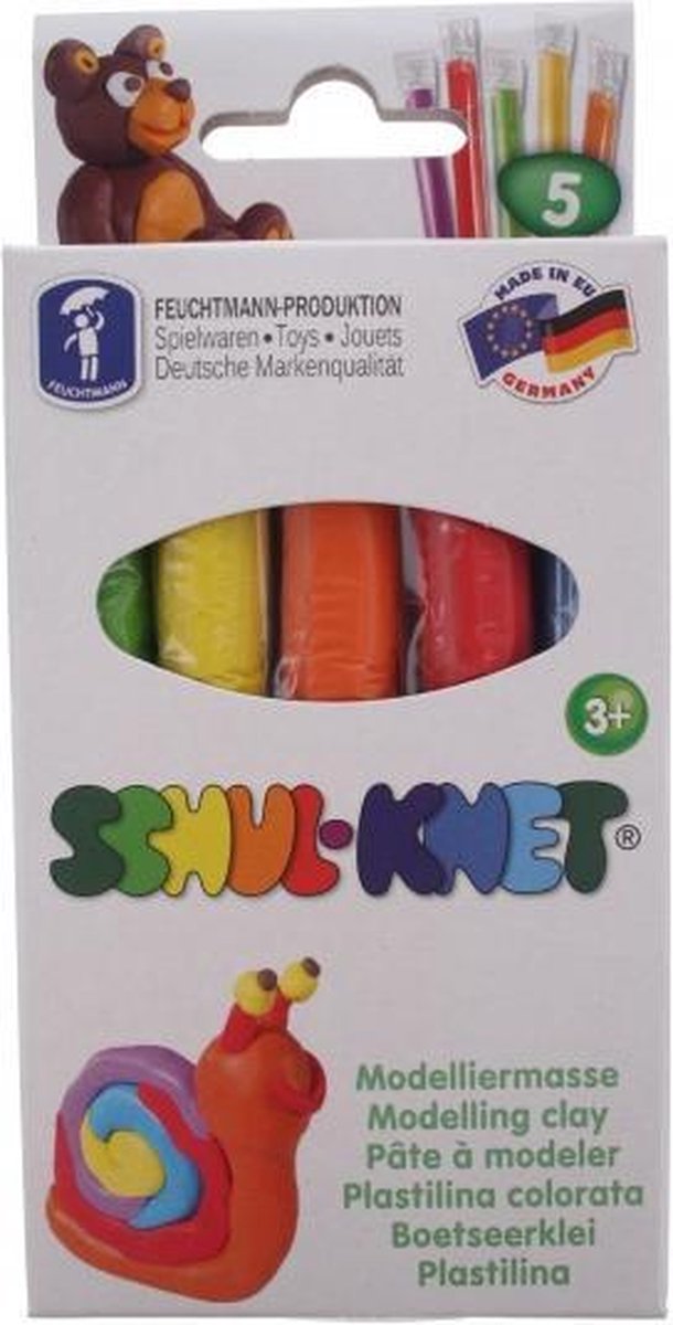 Schul-Knet Klei 5 Kleuren 90 gram