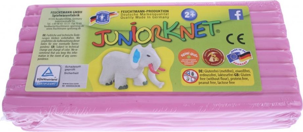 boetseerpasta Juniorknet 500 gram plasticine roze