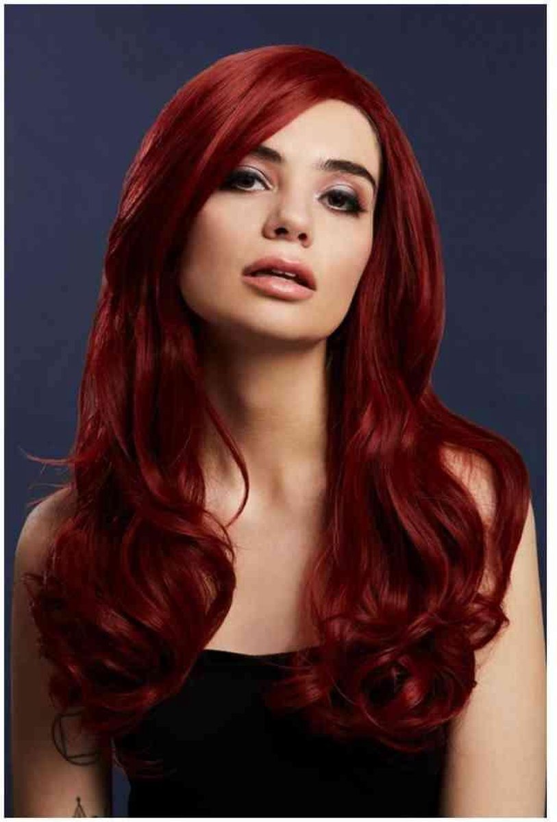   Pruik Khloe True Blend Ruby Red Rood