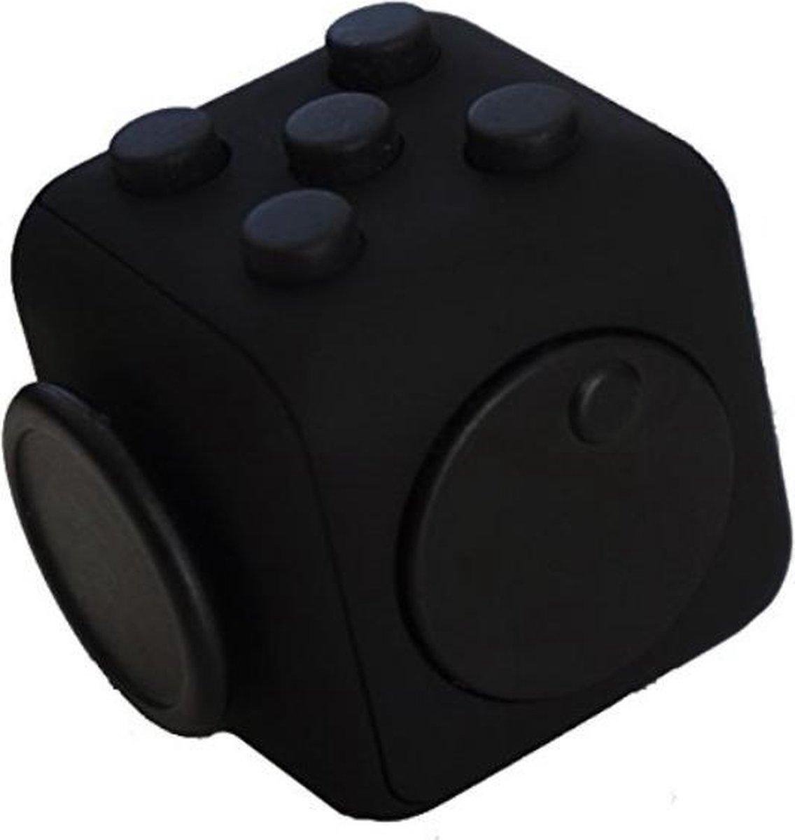 Fidget Cube Friemelkubus - Anti Stress Cube - Speelgoed Tegen Stress - Meer Focus & Concentratie - Fidget - Zwart