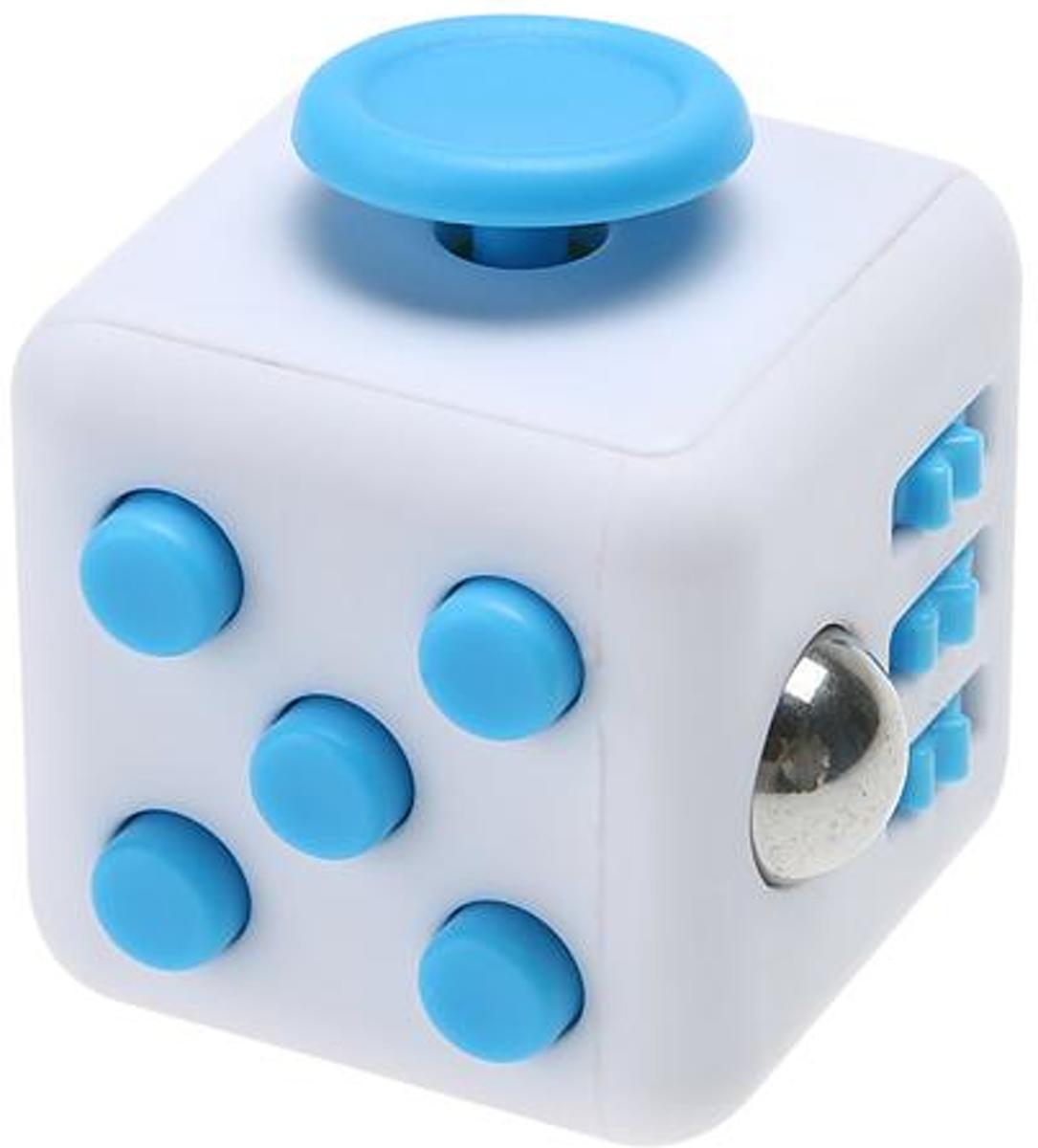 Fidget Cube Wit/Blauw