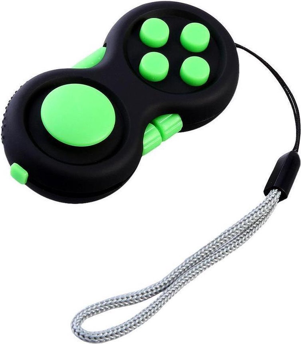   pad - friemelkubus - fidget toys - fidget toy - antistress - speelgoed - stress verlagend - joystick - gratis koord - Groen