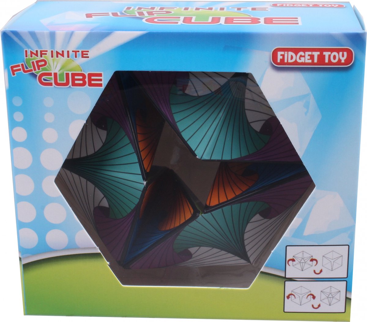 Fidget Mania Fidgetcube Waaier Junior 7 X 7 Cm