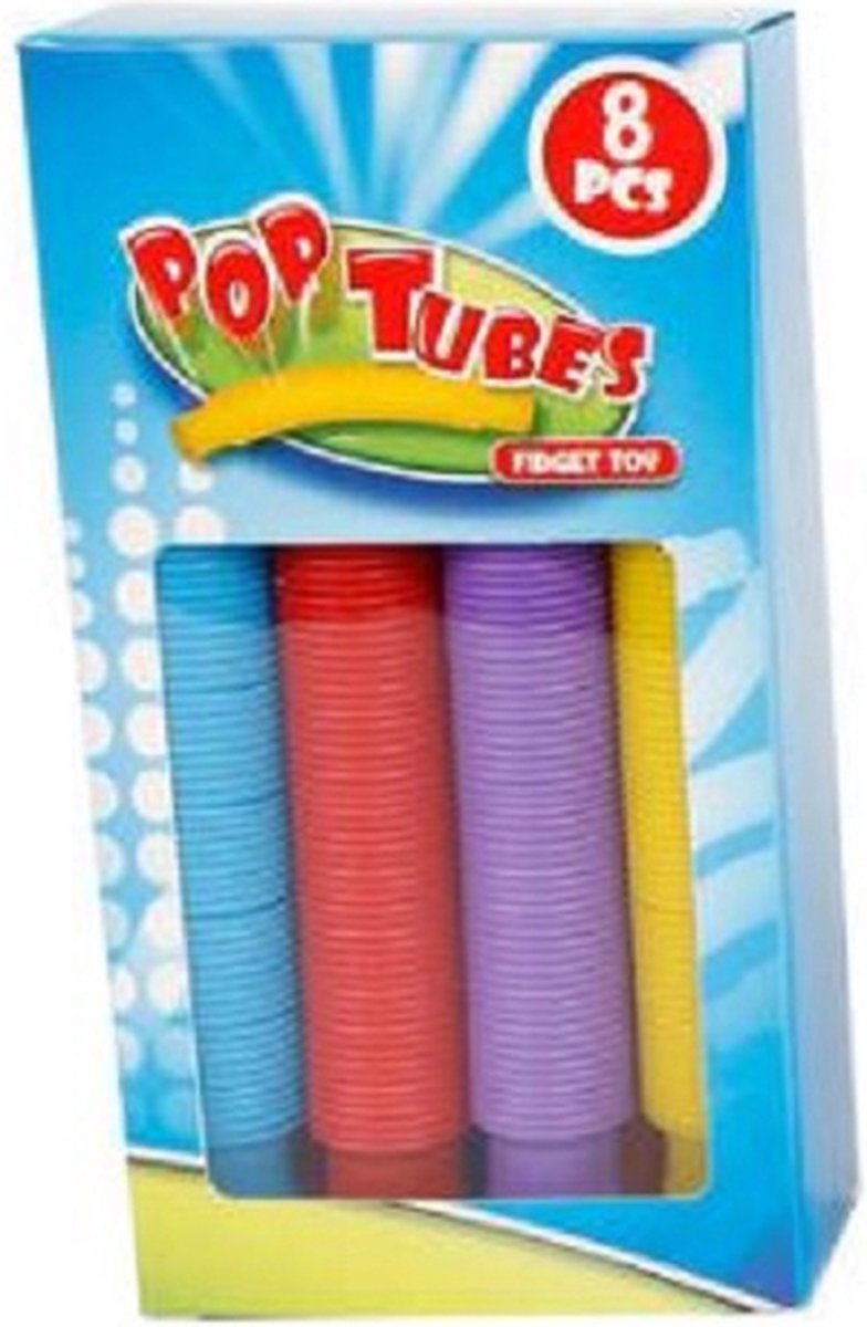 Fidget Mania Pop Tubes fidget speelgoed 8 stuks