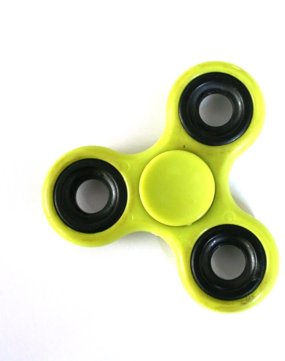 1 x Super Fidget Spinner – Geel - Hand Spinner Draaier - Stress verminderende Speel Spinner - Stress Spinner Handspinner