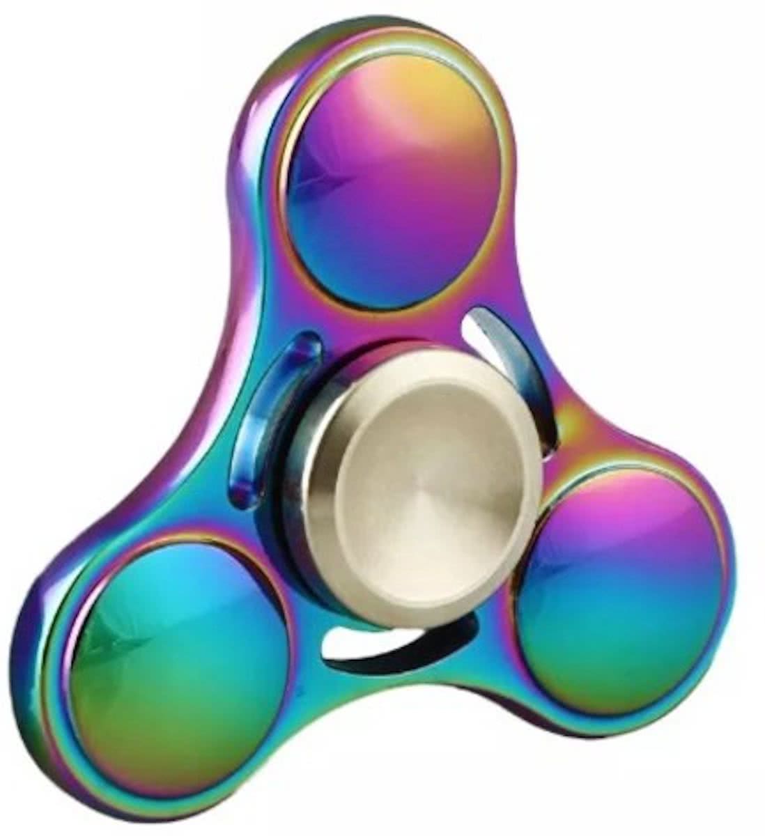 Fidget Spinner In Rainbow Colours Metaal