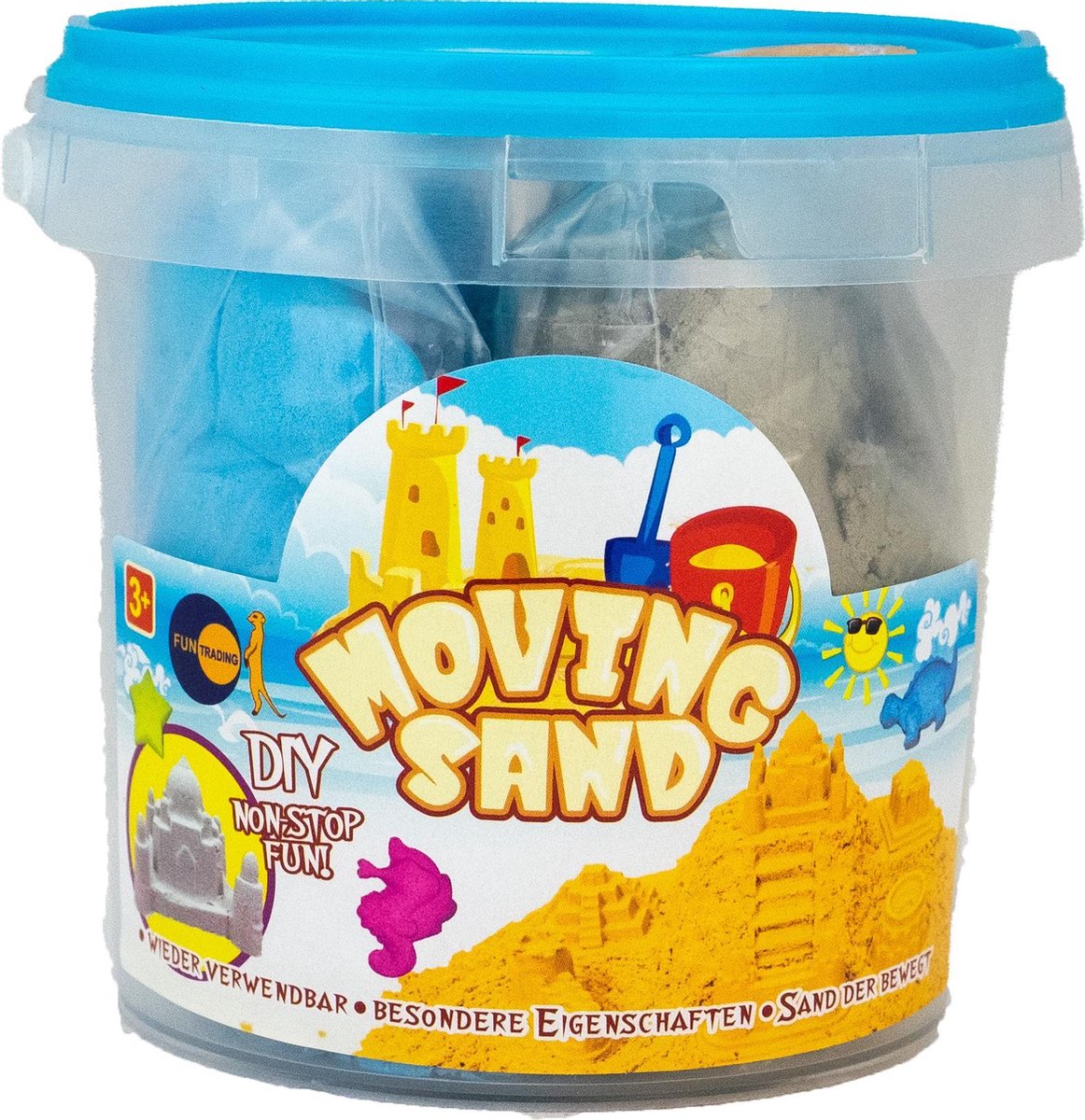 Kinetisch Zand - Moving Sand - 1KG - 2 kleuren Blauw / Zand