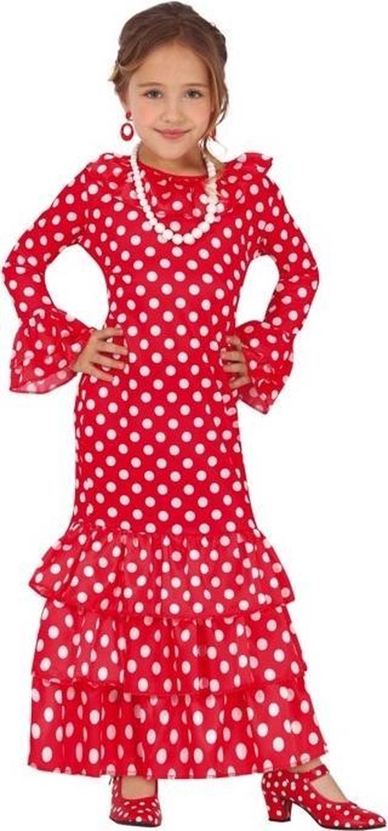 Fiestas Guirca Flamencojurk Junior Polyester Rood Maat 3-4 Jaar