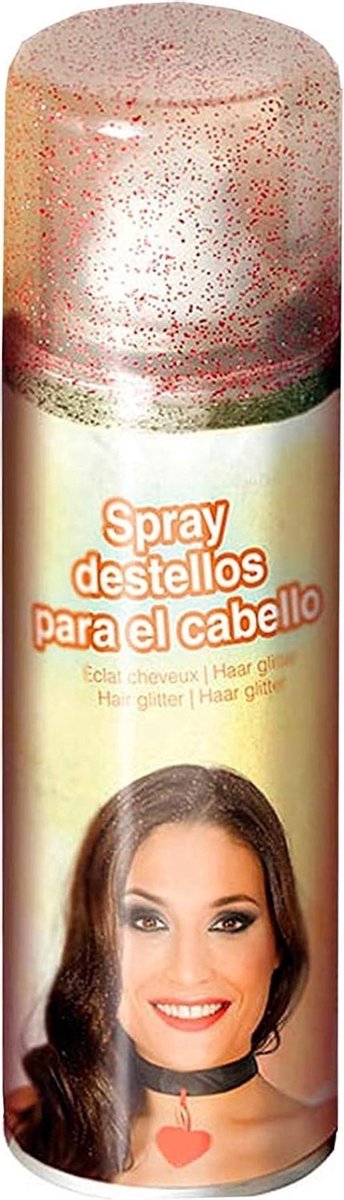 Fiestas Guirca Haarspray Glitter 125 Ml Rood