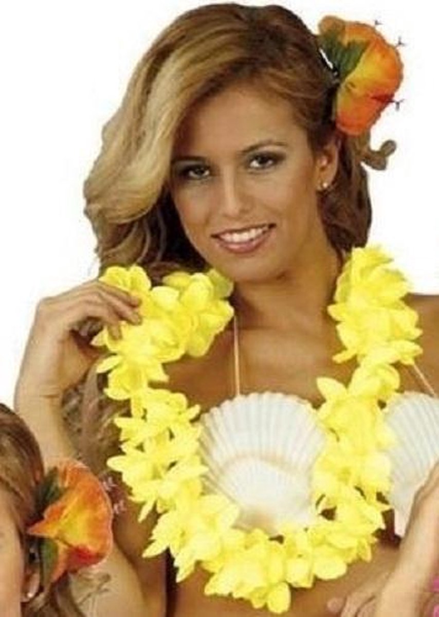 Fiestas Guirca Hawaiikrans Polyester Geel One-size