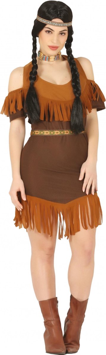 Fiestas Guirca Jurk Native American Dames Polyester Bruin Maat L