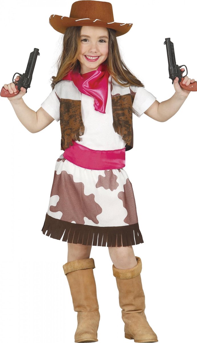 Fiestas Guirca Kostuum Cowgirl Meisjes Polyester Roze Mt 104-110