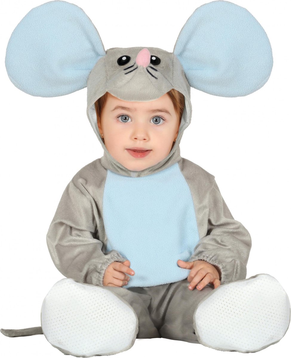 Fiestas Guirca Kostuum Mouse Baby Polyester Blauw Mt 74-80