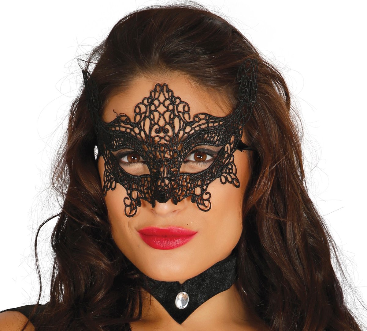 Fiestas Guirca Masker Geborduurd Dames Polyester Zwart One-size