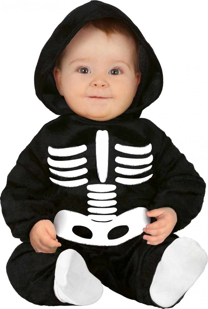 Fiestas Guirca Onesie Skeletbaby Junior Zwart Mt 12-24 Maanden