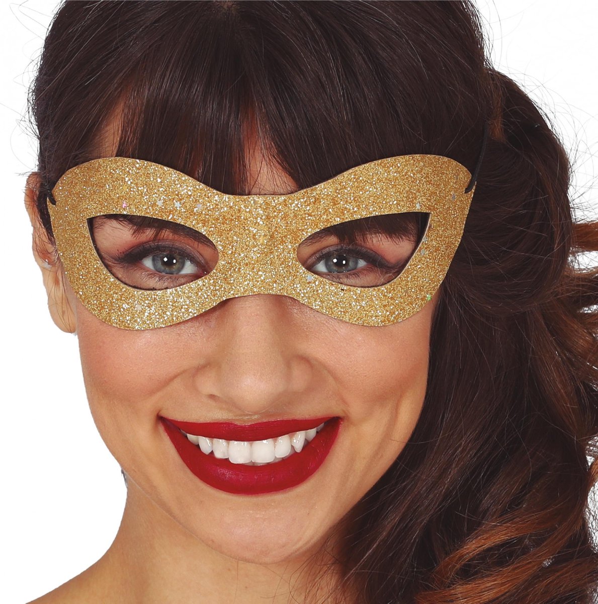 Fiestas Guirca Oogmasker Glitters Dames Polyester Goud