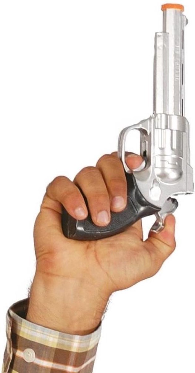 Fiestas Guirca Revolver 23 Cm Zilver/zwart