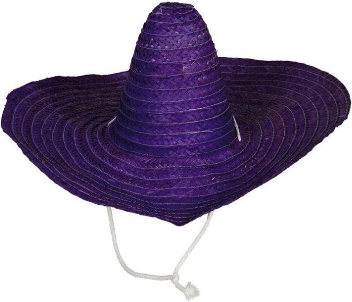 Fiestas Guirca Sombrero Hoed 50 Cm Stro Paars