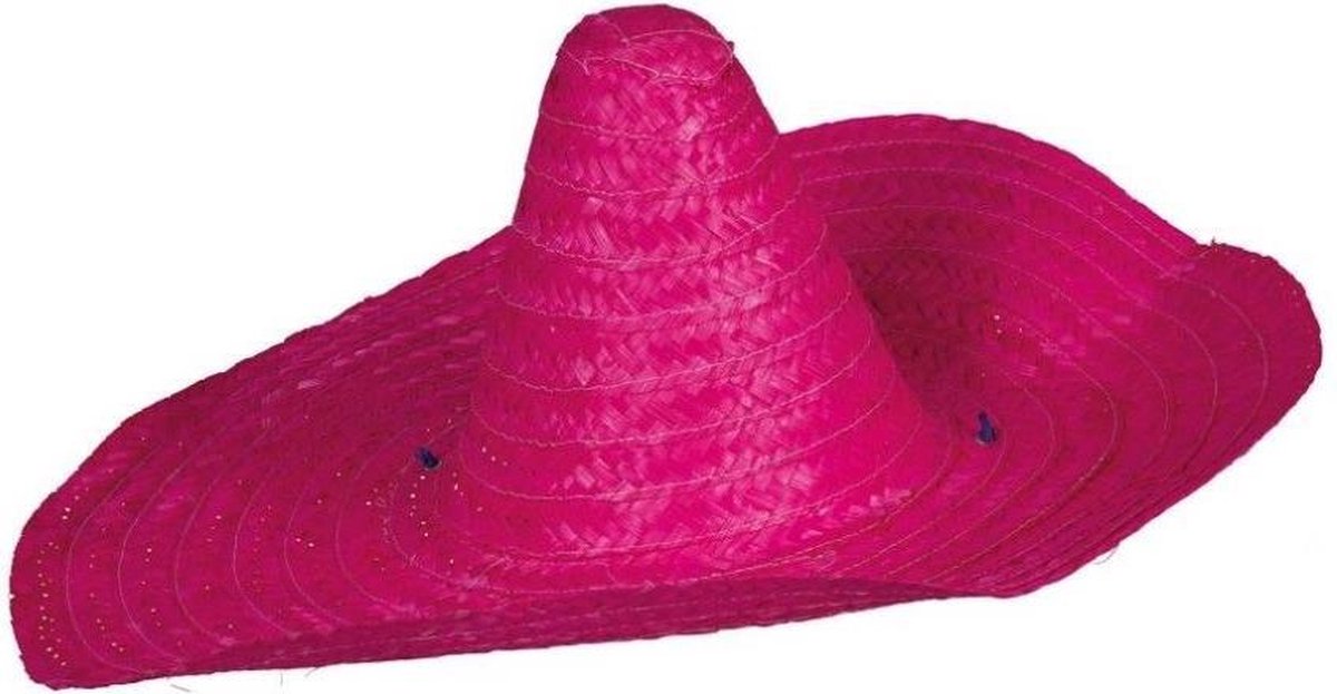 Fiestas Guirca Sombrero Hoed 50 Cm Stro Roze