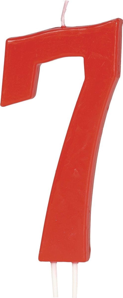 Fiestas Guirca Verjaardagskaars 7 Jaar 12 Cm Wax Rood