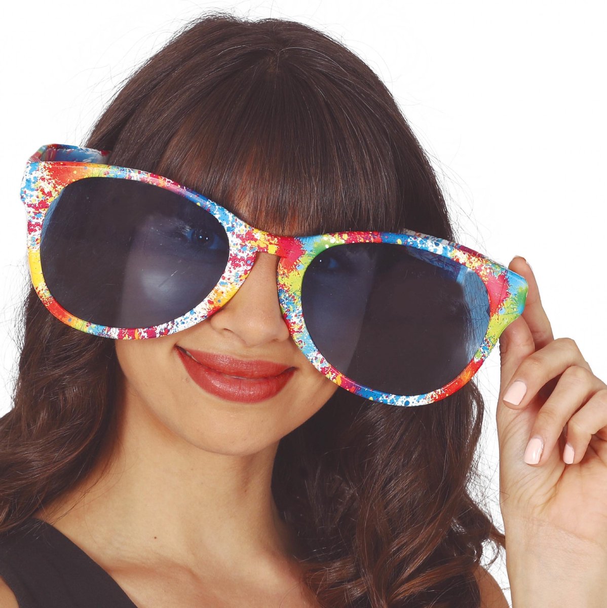 Fiestas Guirca Verkleedbril Giant Glasses Rood/blauw