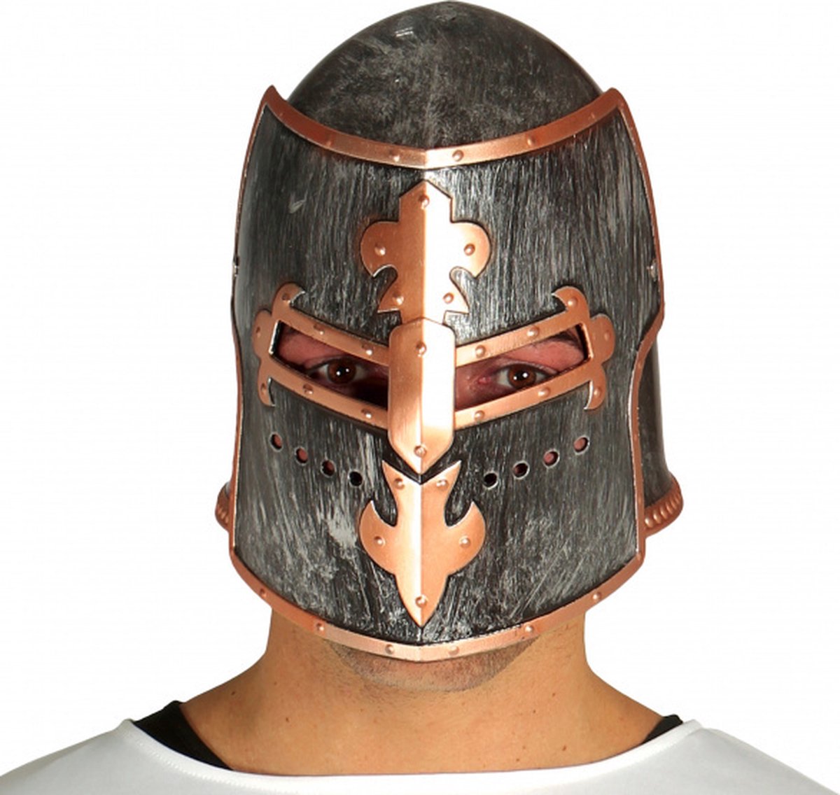 Fiestas Guirca Verkleedhelm Medieval Knight Brons/grijs One-size