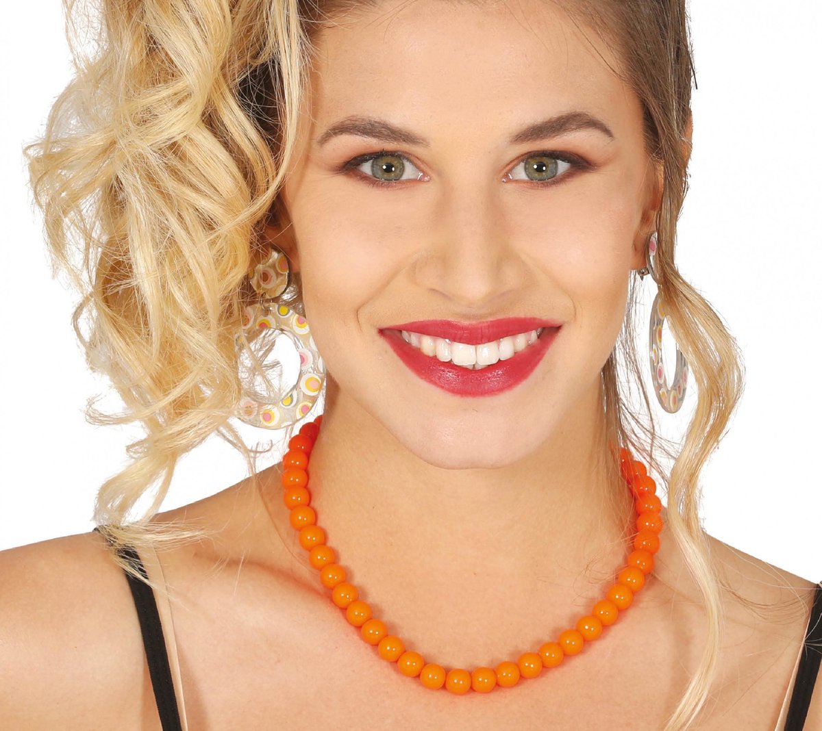 Fiestas Guirca Verkleedketting 90 Cm Neon Oranje