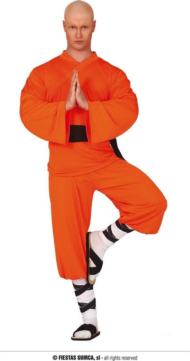 Fiestas Guirca Verkleedkleding Shaolin Heren Polyester Oranje Mt M