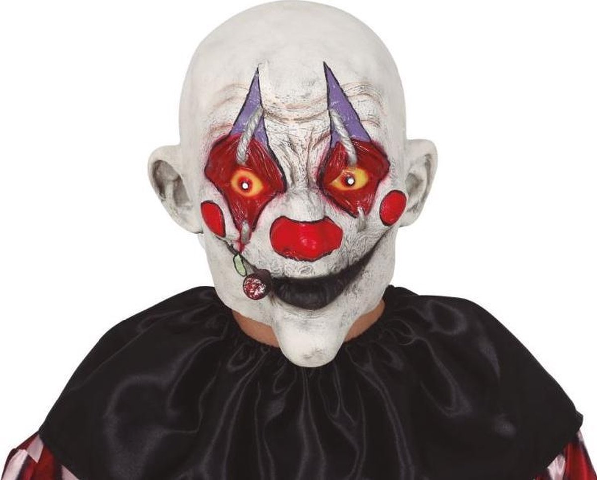 Fiestas Guirca Verkleedmasker Horror-clown Latex Wit One-size