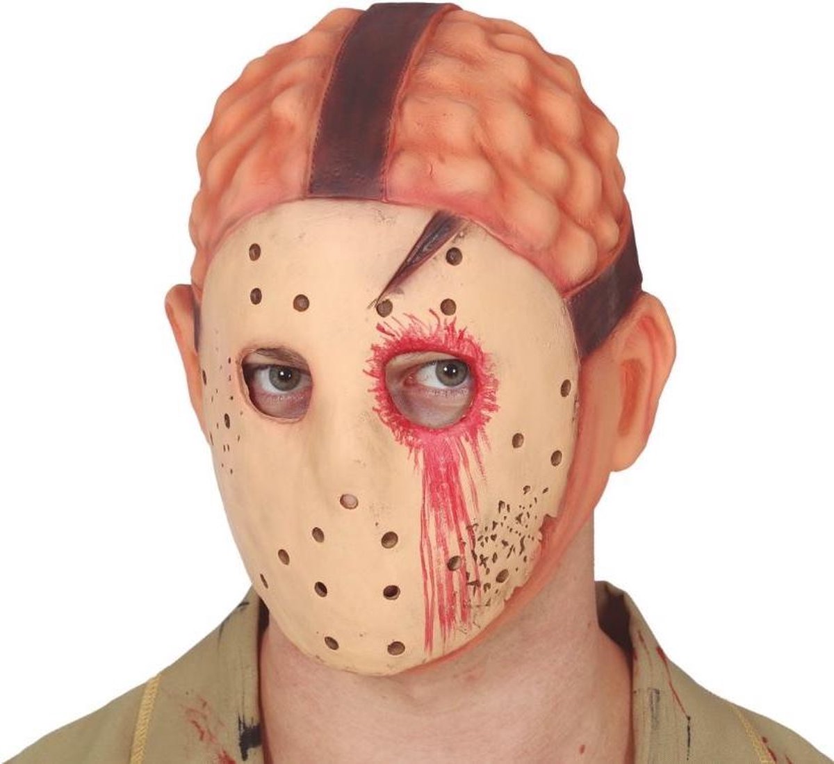 Fiestas Guirca Verkleedmasker Killer Hockey Latex Naturel One-size