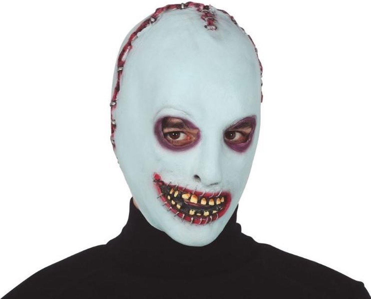 Fiestas Guirca Verkleedmasker Zombie Latex Lichtblauw One-size