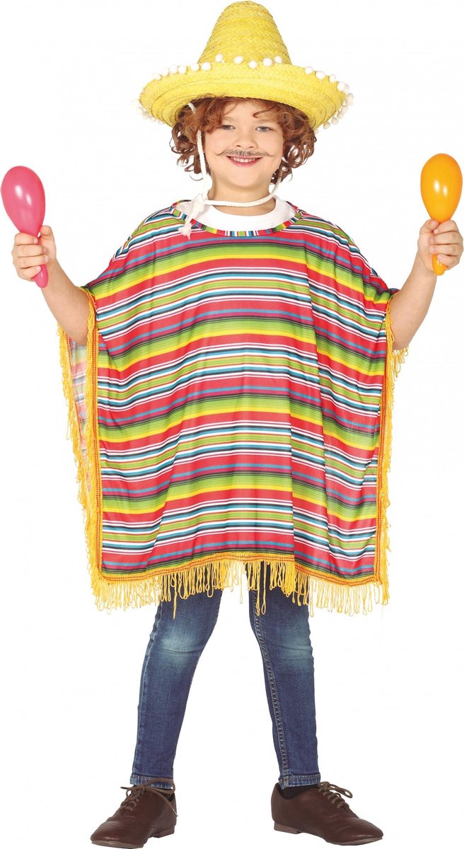 Fiestas Guirca Verkleedponcho Junior Polyester Maat 125-135