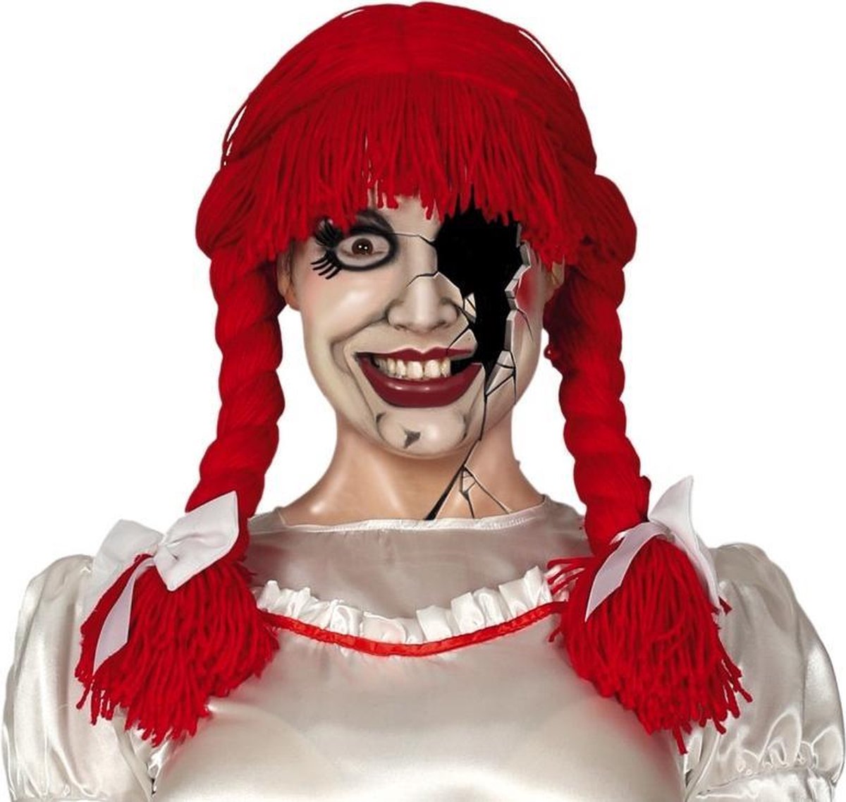 Fiestas Guirca Verkleedpruik Killer Doll Dames Synthetisch Rood