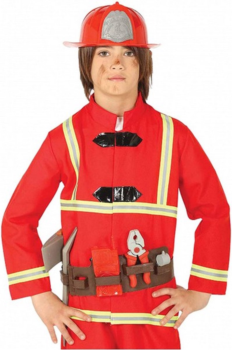 accessoireset Brandweer junior PVC rood one-size