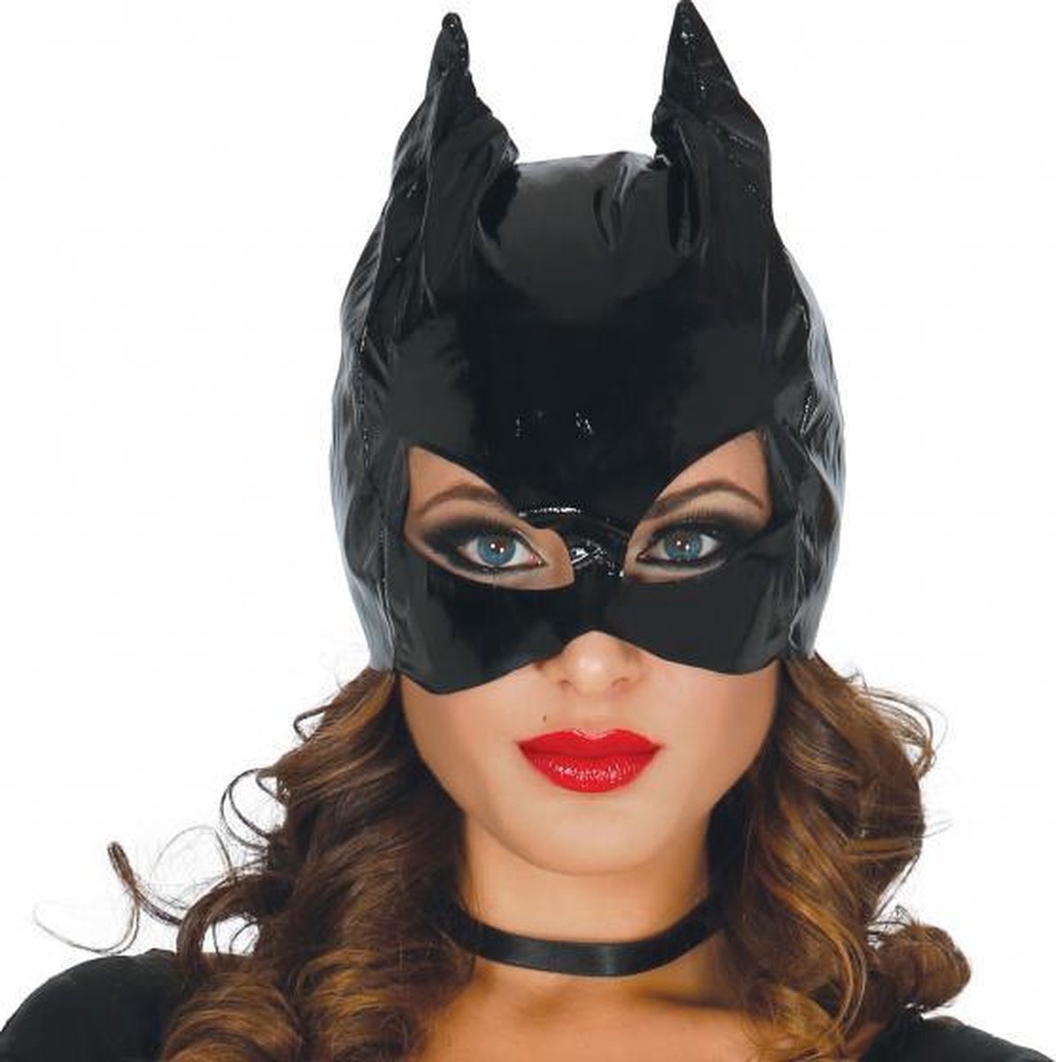 masker kat dames vinyl zwart one-size