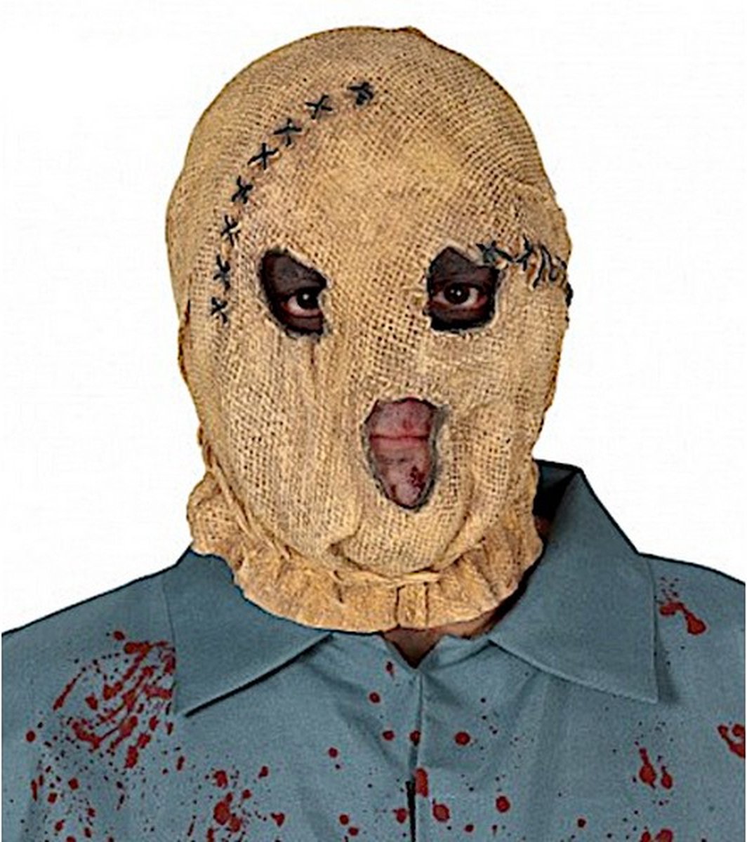 masker vogelverschrikker latex beige one-size